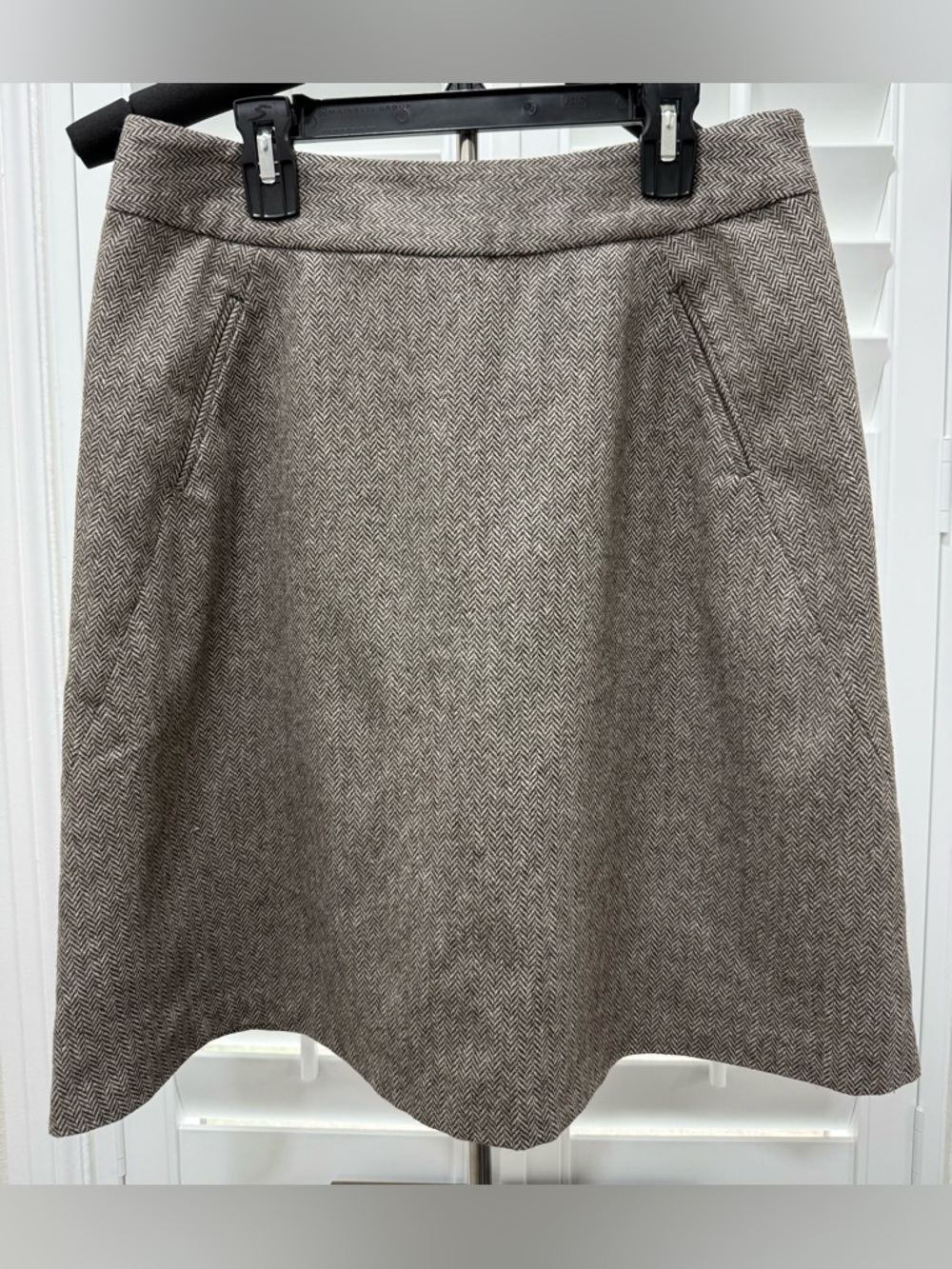 Banana Republic Brown Herringbone A-Line Skirt